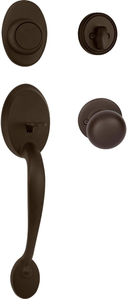 Callan by Delaney Colton Dummy Handleset with Saxon Dummy Knob Interior in Oil Rubbed Bronze