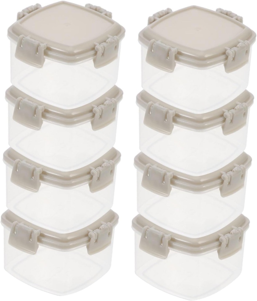 Garneck 8pcs Household Seasoning Dispenser Multifunctional Spice Container Lid for Kitchen Airtight Condiment Boxes Suitable for Food Storage and Organization