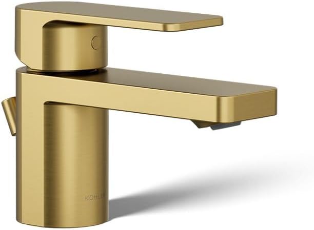 Kohler 24804-4K-2MB Parallel Low Single-Handle 1.0 GPM Bathroom Sink Faucet, Vibrant Brushed Moderne Brass