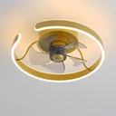 Modern Gold Ceiling Fan with Light 26W LED Dimmable Ceiling Lights Fan Lighting Remote 3 Speeds Timing Ceiling Fan Light Bedroom Kids Room Dining Room Mute Ceiling Fan with Light