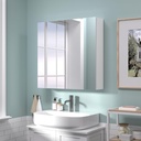 24x24 Bathroom Wall Cabinet, Saver Storage Cabinet, Moisture-Resistant Wood, Medicine Cabinet with 2 Door and Adjustable Shelves，Flat-Pack Design – Assembly Required