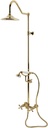 Kingston Brass CCK3662AX Kingston Wall Mount Rain Drop Shower System, Polished Brass