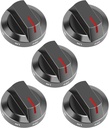 DG94-03500A/Z Fits for Samsung. Stove Knob Replacement (Black), DG94-03500Y DG94-03500Z Fits for Samsung. Electric/Gas Range Oven knobs Models NE63T8111SG/AA NE63T8311SG/AA, 5 Pack