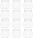 Garneck 12pcs Pet Pumpkin Jar Clear Container with Lid Chocolate Box present Sealed Containers for Food Sugar Containers Wedding Party Favor Box Halloween Candy Cans The Pet Transparent Mini