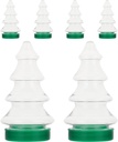 VILLCASE 6pcs Christmas Tree Shape Candy Storage Jar Festive Containers for Treats Cookies and Toys for Holiday Parties and Celebrations