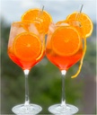 Topkapi Aperol Spritz Glass Set Laura XL 13-Piece Cocktail Glasses - Cocktail Glass, 450 ml, for Aperol Spritz, Lillet, Hugo, Amalfi, Cocktails + Glass Straw Set, for 6 People