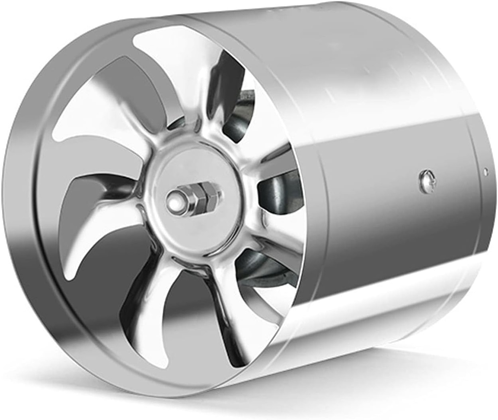 Exhaust Fan 7-inch Inline Duct Fan, 500CFM, Kitchen Powerful Oil Fume Ventilating Fan Household Window Type Duct Exhaust Fan with 7 Blades Bathroom Exhaust Fan Vent Fan/Exhaust Fans(Silver,Without wir