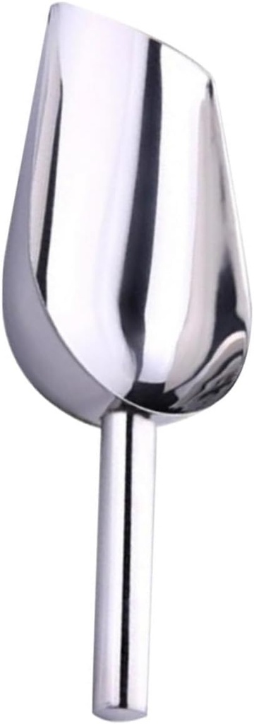 Stainless Steel Ice Scoop Ergonomic Ice Scooper for Freezer for Pet Food and Reusable Kitchen Tool