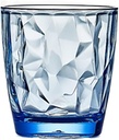 INLIMA Drinking Glasses Transparent Cups Tumbler Plastic Beverage Juice Ice Tea Drinking Cups Reusable Glassware (Color : Blue, Size : 380ml)