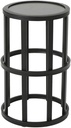Christopher Knight Home Truda Outdoor 11 Inch Grey Finish Ceramic Tile Side Table, Black Metal