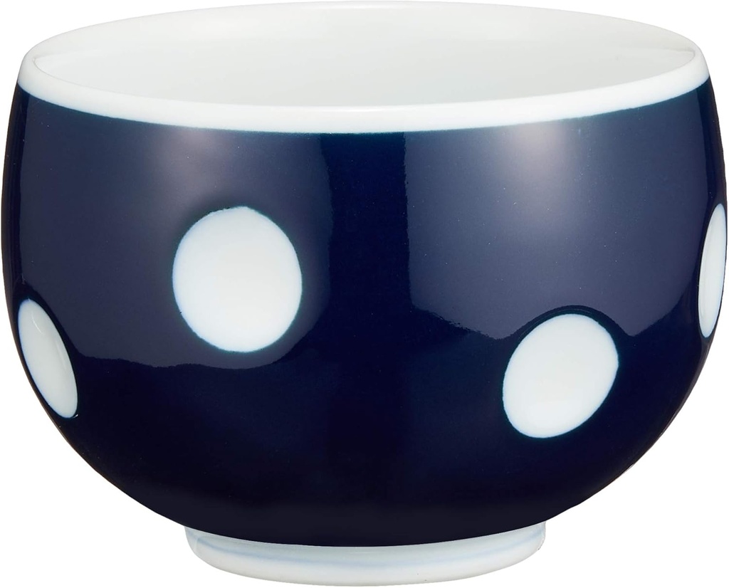 西海陶器(Saikaitoki) Hasamiyaki 42116 Essence Negapoji Polka Dot Cup, Negative (Blue)