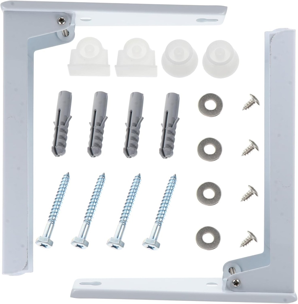 VOSAREA Retractable Carbon Steel Microwave Shelf Foldable Wall Mounted Storage Rack for Kitchen Space-Saving Organizer Adjustable Bracket Suitable for Small Spaces