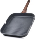 SENSARTE Nonstick Grill Pan for Stove Tops, Versatile Griddle with Pour Spouts, Square Big Cooking Surface, Durable Skillet Indoor & Outdoor Grilling. PFOA Free, 9.5 Inch
