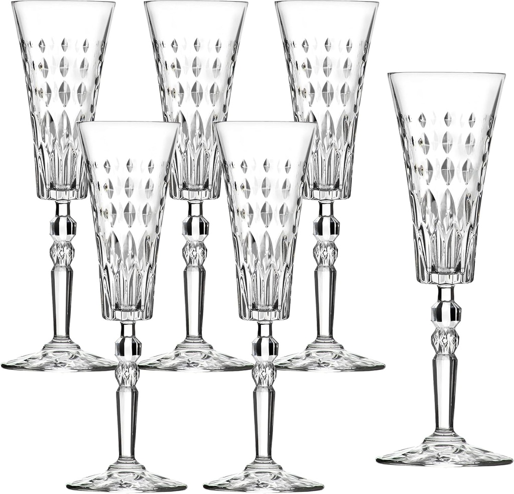 RCR Italy Marilyn Flute Goblet-Set of 6 PC, 170 ml