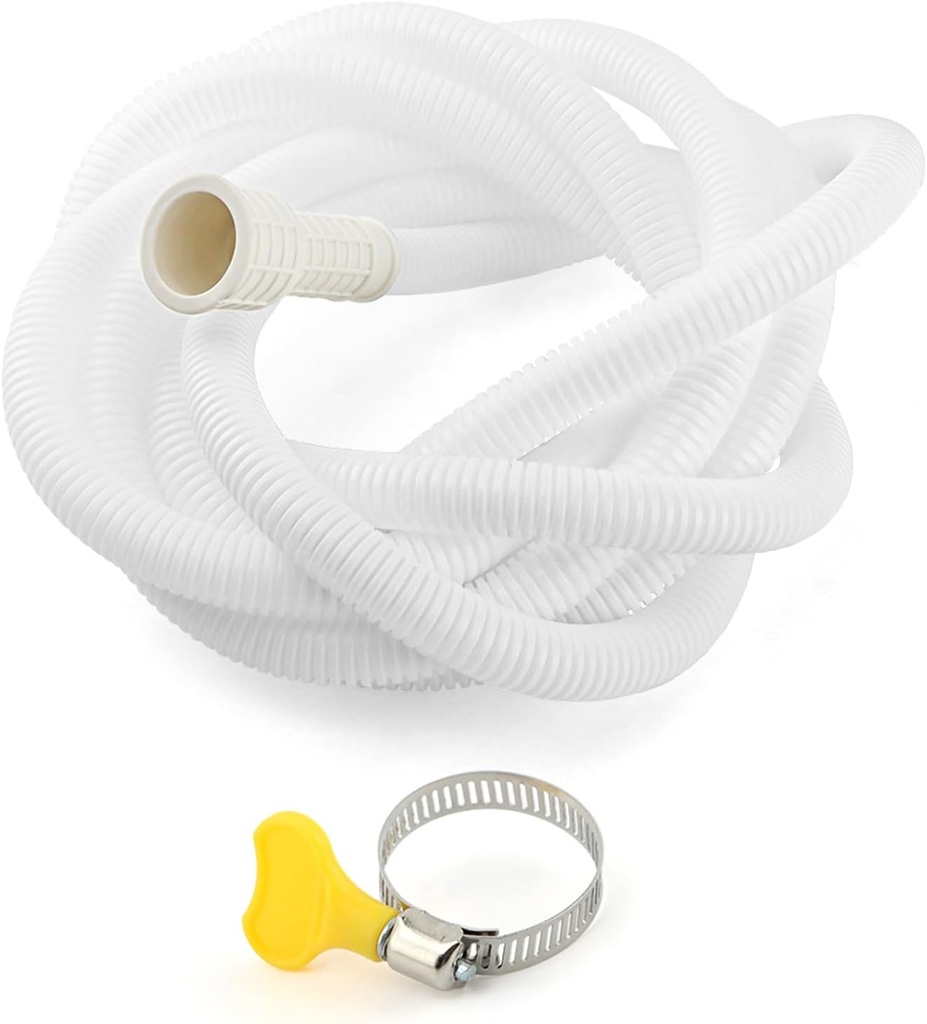 Air Conditioner Drain Hose Kit, with Cuttable Rubber Adapter & Connect Clamp Flexible Universal Drain Hose for Most Dehumidifier and Air Conditioner(4m/13.12ft)