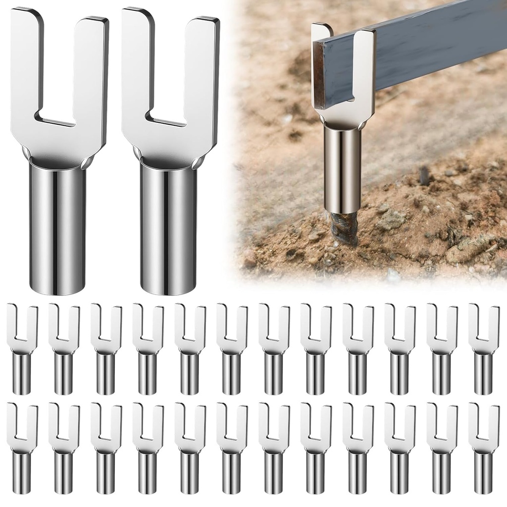 Shimeyao 25 Pcs Concrete Metal Screed Rebar Chairs for Use with 3/8" x 2" Flat Bar Metal Screed Pipe Applicable Building Laying Scenes to Make The Concrete Laying Level