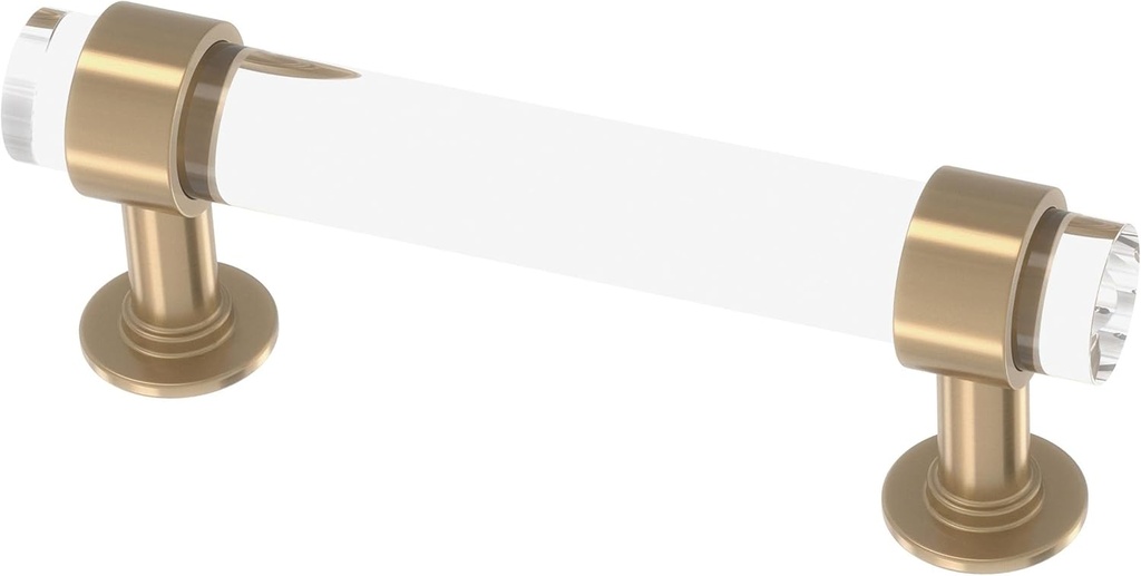 Francisco 3 in. (76mm) Clear Acrylic with Champagne Bronze Bar Knob (5 pack)
