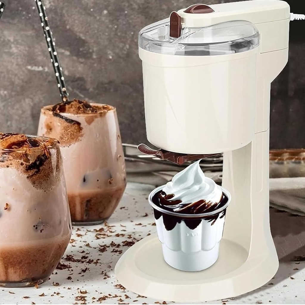 Ice Cream Maker Machine with Compressor, Home Ice Cream Maker Machine, Yogurt Ice Cream Makers, Automatic Soft Ice Cream Machine 1L for Yoghurt, Sorbet