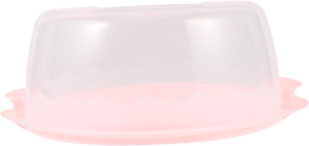 Zerodeko Reusable Cake Carrier with Transparent Dome Portable Birthday Cake Box for Parties Events and Safe Storage Fasteners