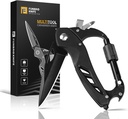 Multitool Carabiner with Pocket Knife, Stocking Stuffers Gifts for Men, EDC Carabiners with Folding Knives, Bottle Opener, Window Breaker and Screwdriver, Survival Gear for Camping Hiking