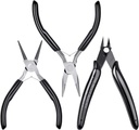Jewelry Pliers, Cridoz Beading Pliers Set with Needle Nose Pliers, Round Nose Plier and Wire Cutter for Jewelry Making Beading Repair Supplies and Crafting (set of 3)