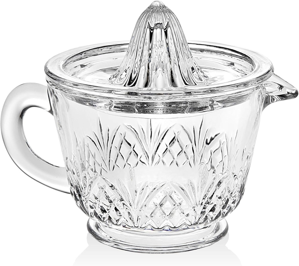 Godinger Citrus Juicer - Manual Juicer for Citrus Lemon Orange Fruit, Dublin Crystal Collection