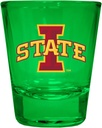 R and R Imports Iowa State Cyclones Full Color 2 oz Shot Glass Green Officially Licensed Collegiate Product 2-Pack