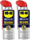 WD-40 Specialist Silicone Lubricant with Smart Straw Sprays 2 Ways, Twin-Pack, 11 OZ