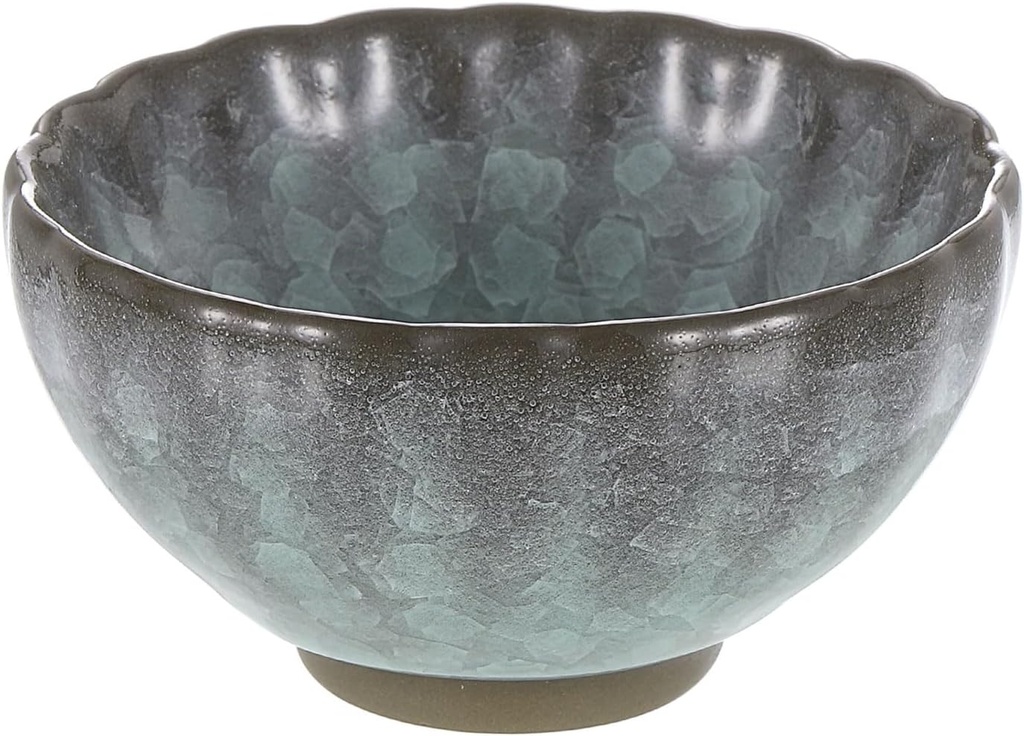 HARFINGTON Japanese Matcha Bowl 4.23oz Traditional Gong Fu Tea Set Ceramic Mate Teacup Japanese No Handle Large Porcelain Tea Cup for Tea Matcha Green Tea Coffee Drinks, Cyan