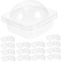 Healifty 50Pcs Clear Dome Cupcake Packaging Boxes Reusable Dessert Containers for Muffins Bombs and Pastries for Weddings and Parties Capacity