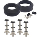 Universal Toilet Tank to Bowl Gasket & Tank to Bowl Bolts, 2 Kind Gasket and 4 Pieces 5/16 * 3.15 Inch Toilet Tank Bolts, Fit Most 2-Inch and 3-Inch Flush Valve Opening