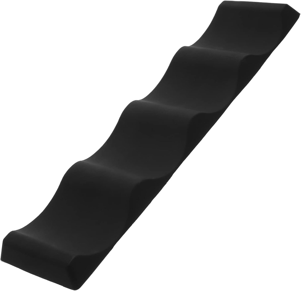 2pcs Silicone Wine Rack and Beverage Organizer Non-slip Storage Trays for Beer Cans Soda Cans Wine Bottles Stackable Design for Home Bar and Kitchen Use Black