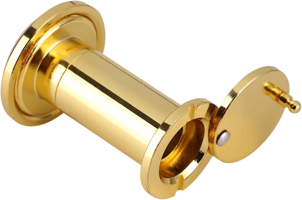 Door Eye Viewer, Door Peephole Cover 200 Degree Viewer, Peephole with Heavy Duty Privacy Cover, for Enhanced Security (Gold)