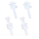 2Pair Plastic Toilet Seat Screws Toilet Seat Hinge Bolt Screw for Top Mount Toilet Seat Repair Replacement Accessories