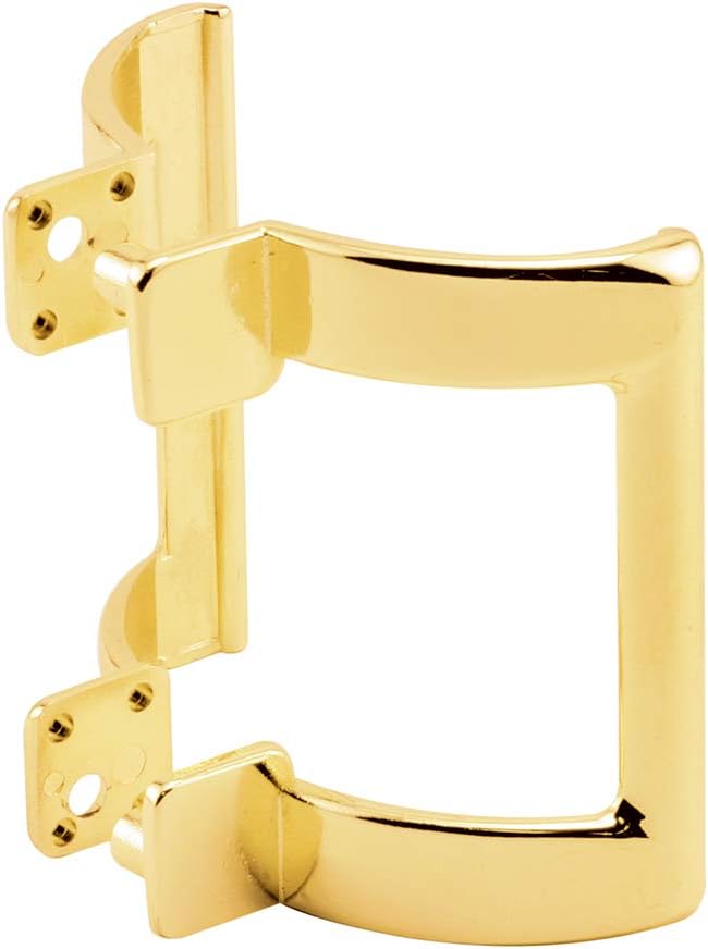 Prime-Line M 6161 2-1/4 In. Bright Brass Shower Door Handle Set (Single Pack)