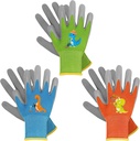 WAWSAM Kids Gardening Gloves 3 Pairs Toddlers Rubber Coated Work Gloves Children Garden Gloves