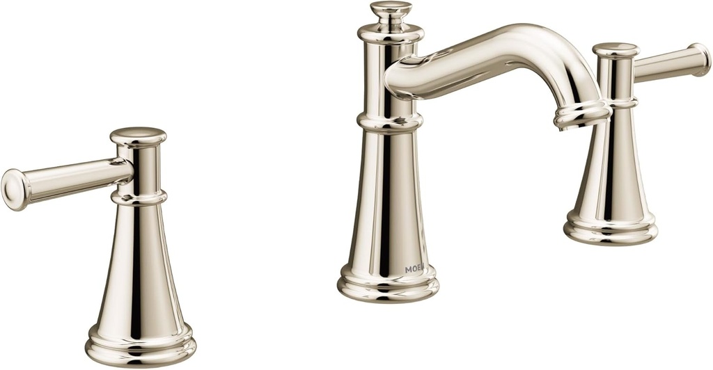 Moen T6405NL Belfield Two-Handle 8-Inch Widespread Bathroom Faucet Trim Kit, Valve Required, Polished Nickel