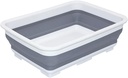 Collapsible Dish Pans – 10L (2.6 Gal) Foldable Sink Tub, 14.5'' x 10.5'' x 5", Compact and Space-Saving Multiuse Foldable Basin for Dish Washing, Camping, RV and Vegetable Cleaning