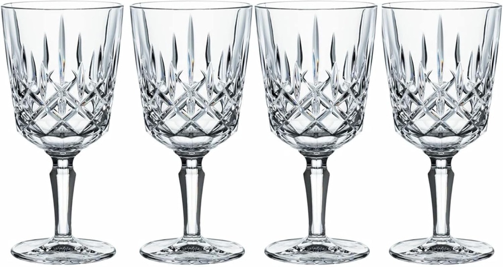 Nachtmann Noblesse 7.4-ounce Wine Goblets (Set of 4) - Lead-Free Crystal Glassware for Red Wine, Cocktails, Beverages - Elegant Short Stem Bar Glassware, Dishwasher Safe & Ideal for Parties & Weddings