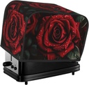 2 Slice Toaster Cover with Pocket Universal Size Toasters Dusts Covers Red rose Bread Machine Cover & Protection Bread Machine Protector Small Kitchen Appliance Covers