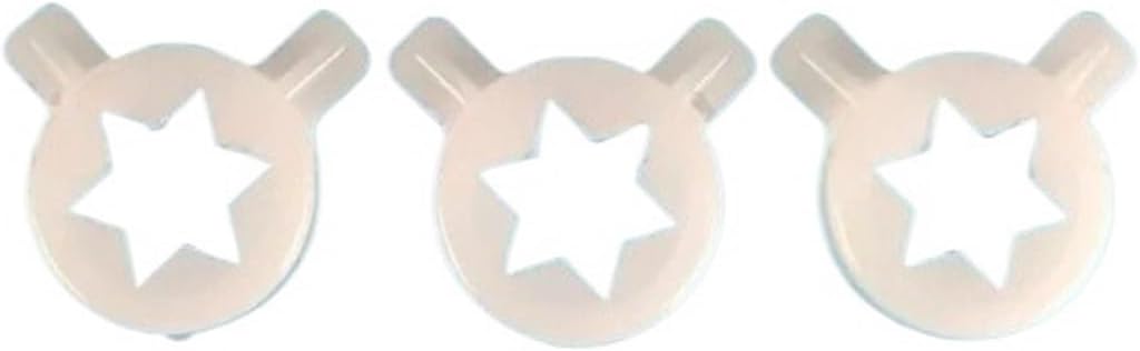 3 in 1 Hexagram Shaped Modeling Lids Nozzle Caps Soft Ice Cream Maker Accessories 29mm Inner Diameter ，Compatible for Ice Cream Machines