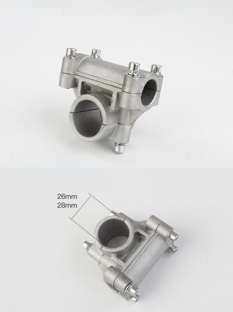 Replacement Aluminum 26/28mm Handle Bracket Clamp Handle Holder for Grass Trimmer Brush Cutter Lawn Mower Part(26mm)
