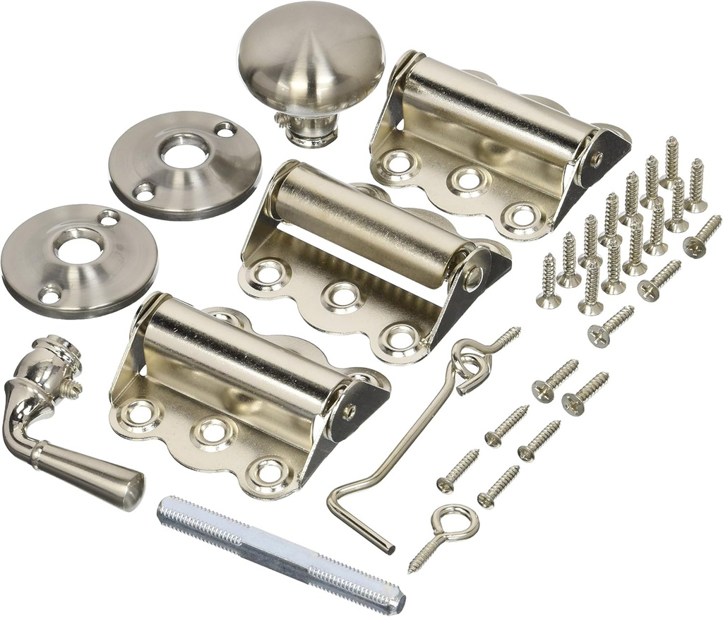 Wright Products - Full Screen Door Kit for Vinyl and Wood Screen Doors, Satin Nickel
