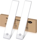 Motion Sensor Under Cabinet Lights, Magnetic Rechargeable Under Counter Closet Light, Wireless Night Light Bar Stick-On, 2-Pack, Cool White
