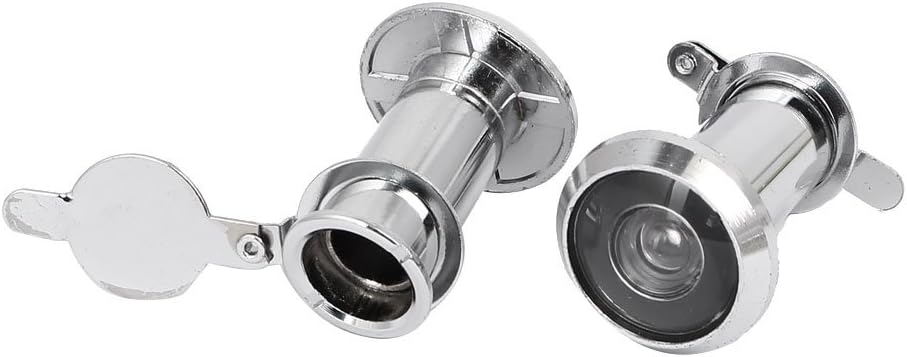 16mm Diameter 200 Degree Wide Angle Door Viewers Peephole Silver Tone 2pcs (585d60d5bd91a9f2f07c0076c56b0922)