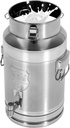 304 Stainless Steel Milk Can with Spigot, 5.28 Gallon 20 Liter Metal Water Beverage Drink Dispenser Milk Pail Bucket Milk Transport Barrel for Milk Wine Oil (20L)