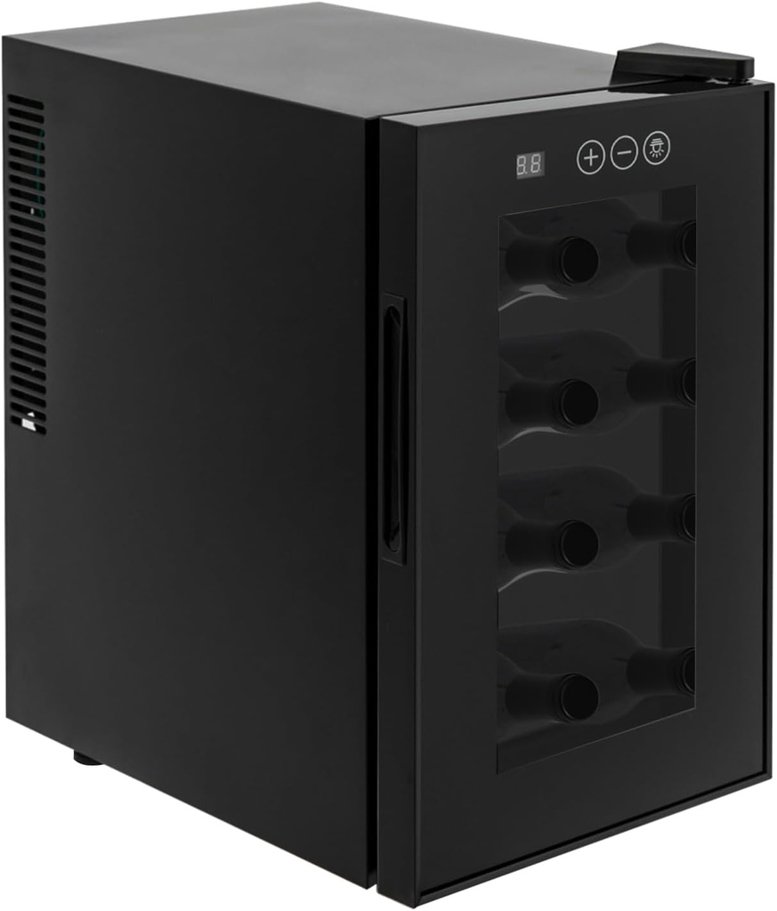 23L/8 Bottle Wine Cellar 55W Wine Cooler Refrigerator Freestanding Wine Fridge with Detachable Shelves Digital Temperature Control Beverage Wine Refrigerator