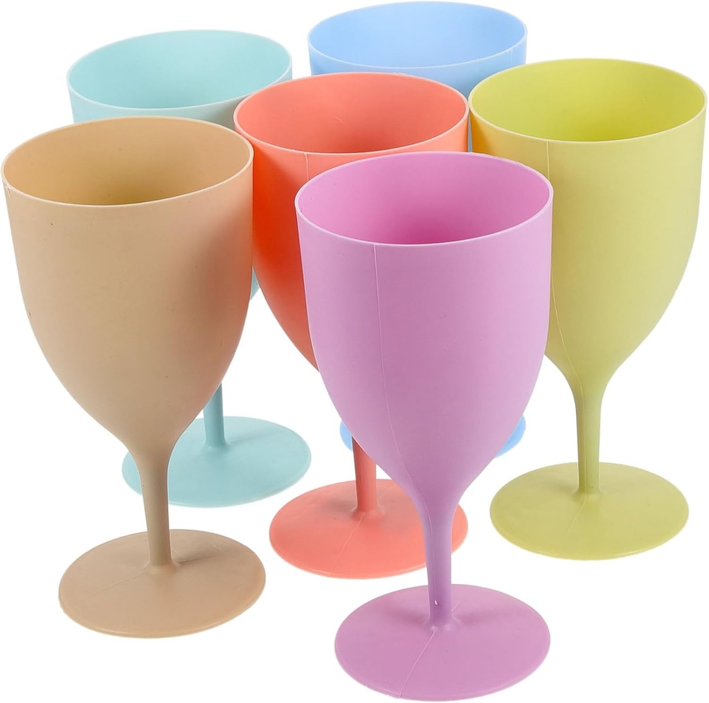 Macaron Style Tall Cocktail Glasses Set of 6 Footed Juice Goblets Elegant Wine Cups Perfect for Parties