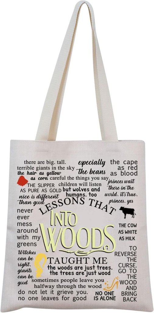 Musical Encouragement Quote Tote Bag Lover Gift Wood Musical Merch