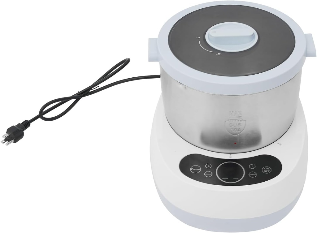 Dough Maker Machine, Electric Dough Maker with Ferment Function 5l(4.5qt) Dough Mixer Machine, Flour Kneading Machine for Pizza Bread, Microcomputer Timing, Face-Up Touch Panel